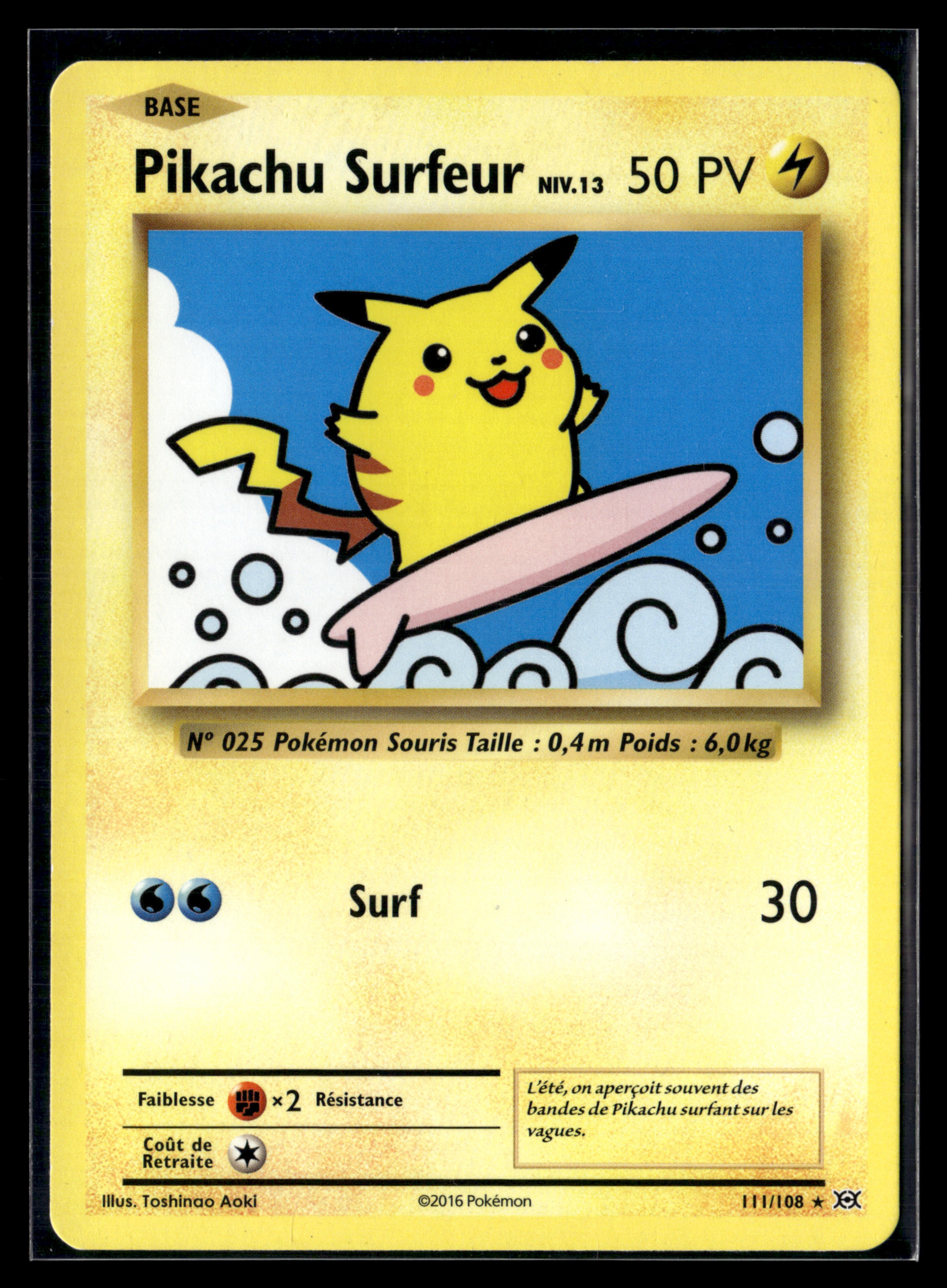 Pikach surfeur 111/108 Evolution | EXC+
