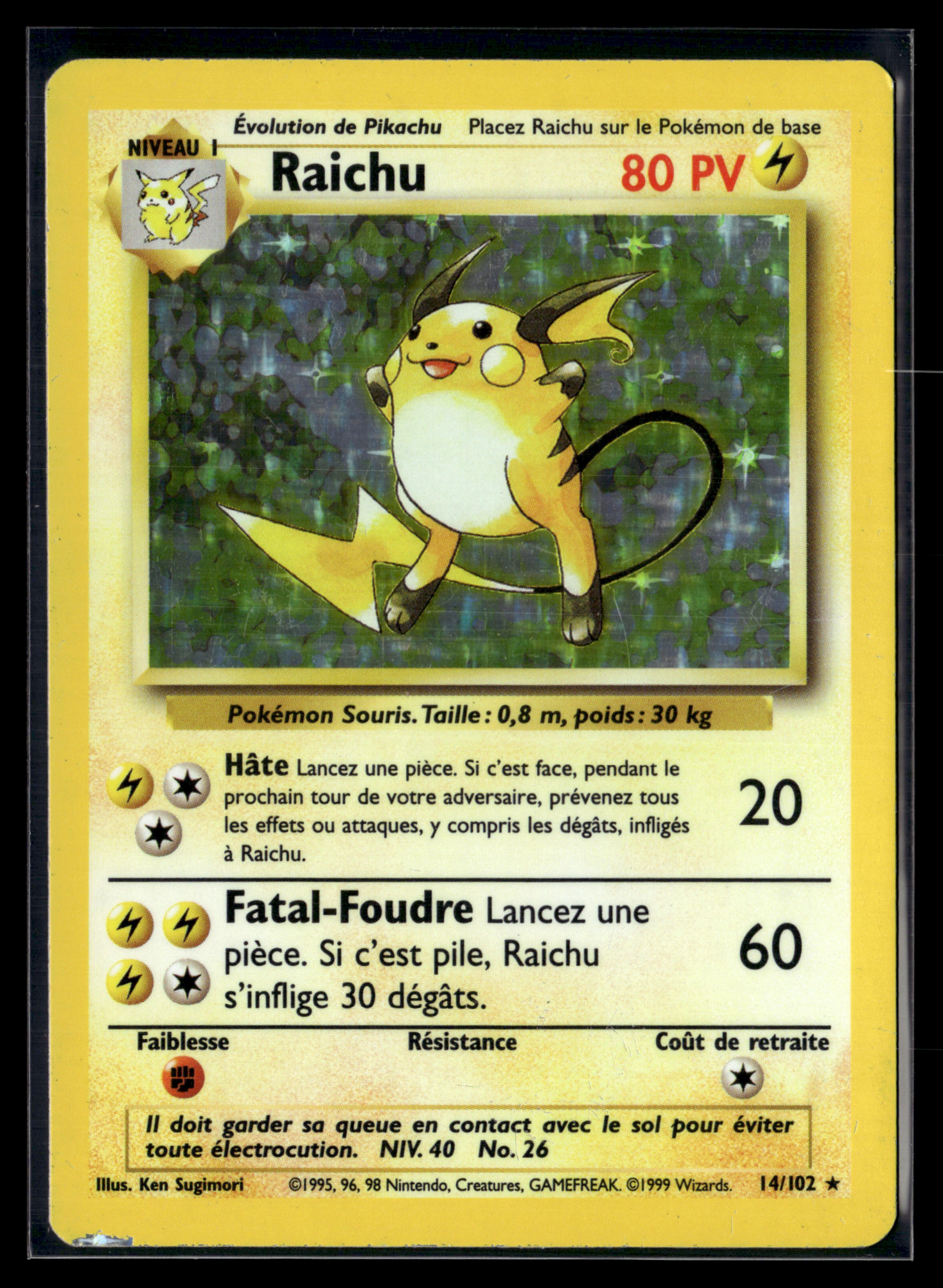 Raichu 14/102 Set de base -TBE+