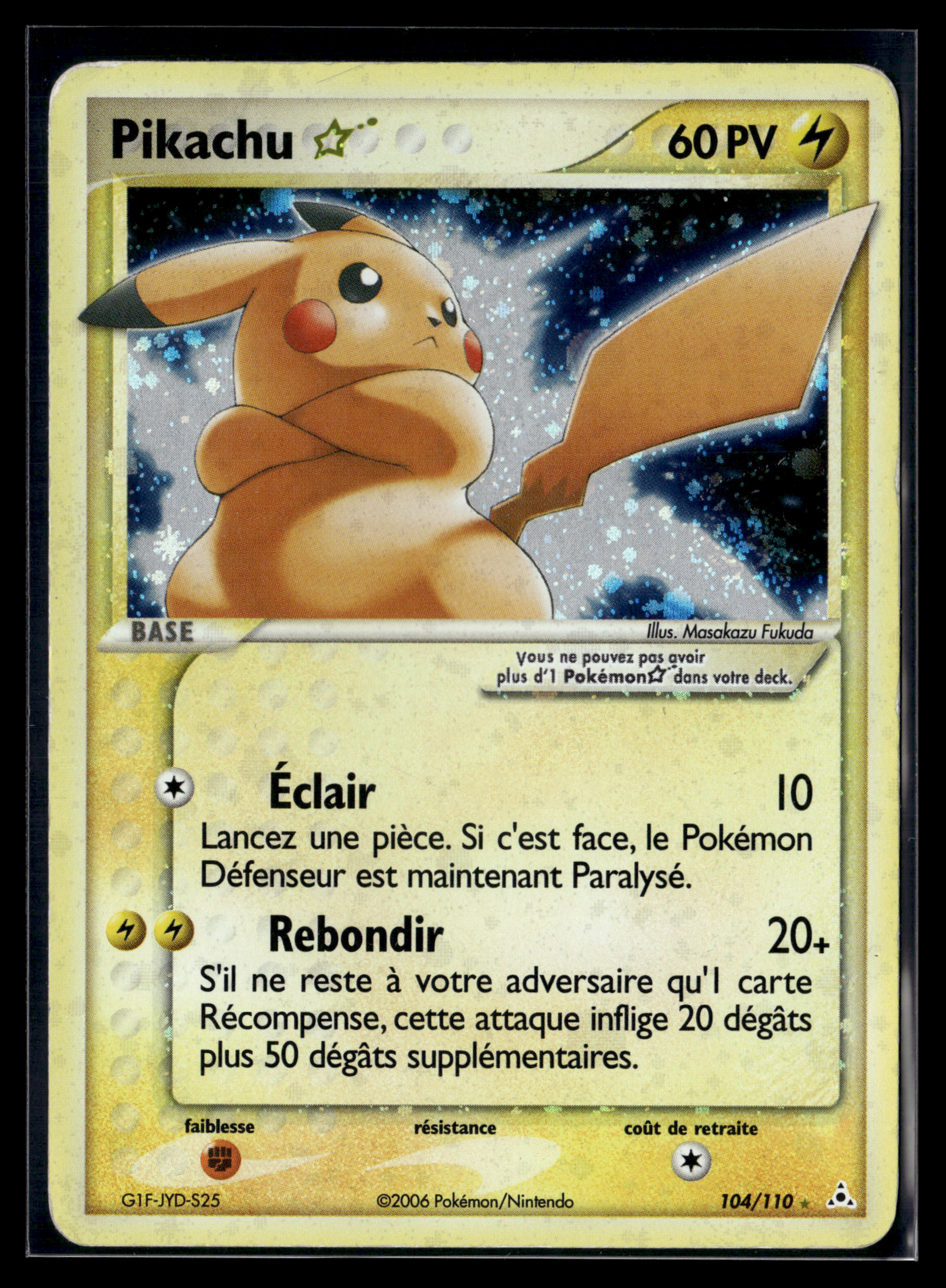 Pikachu 104/110 - FantĂ´mes Holon - TBE+