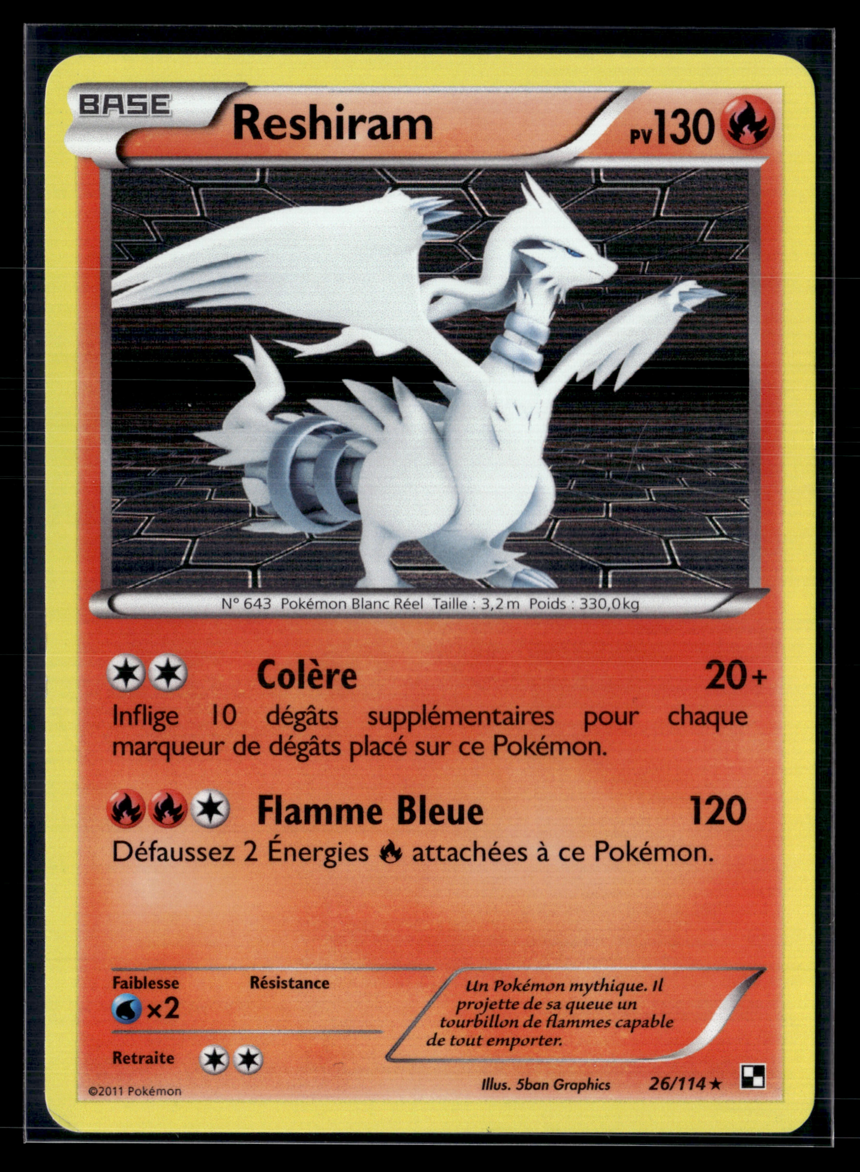 Reshiram 26/114 Noir et Blanc – NM