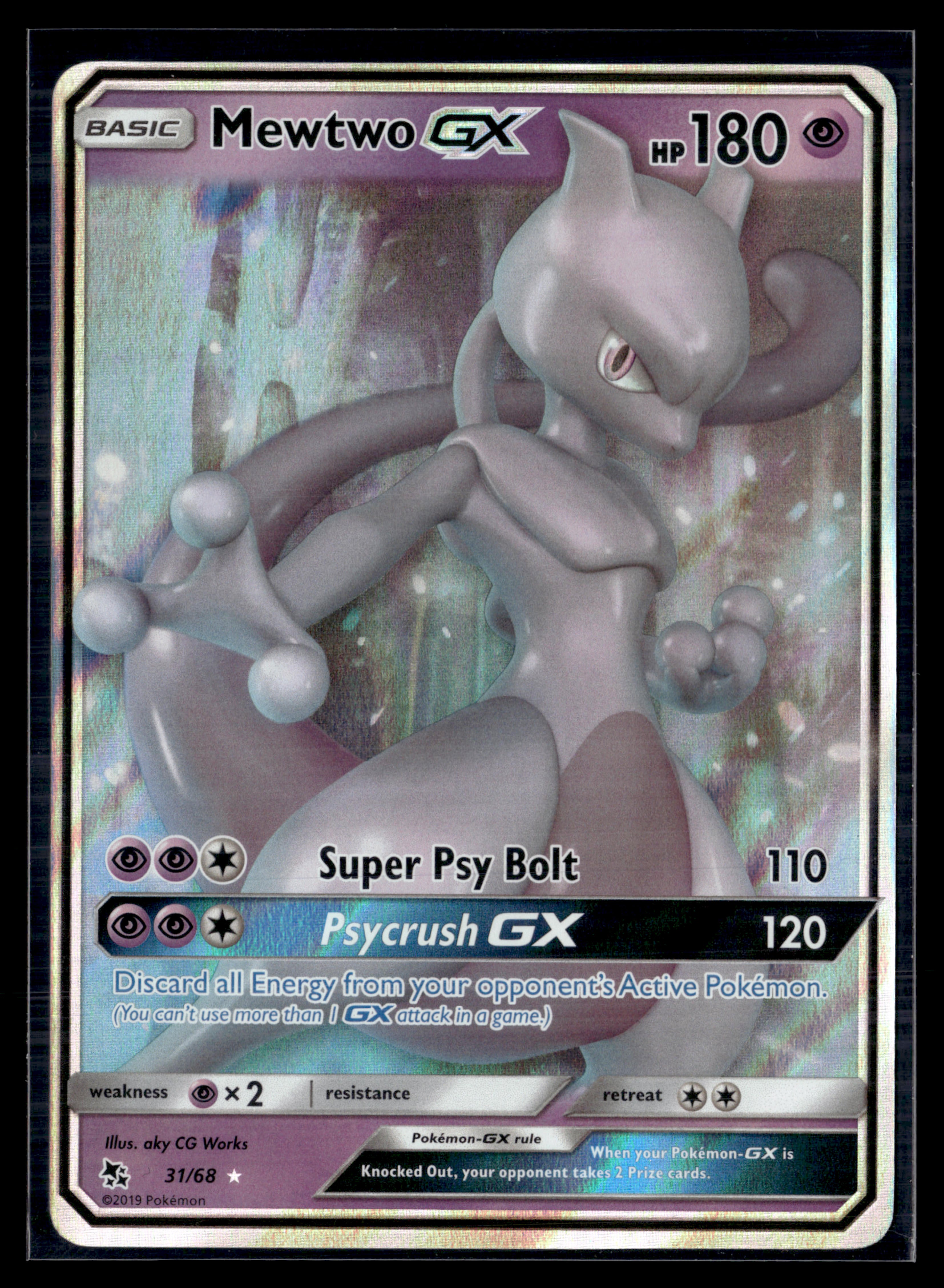 Mewtwo GX (2) 31/68 - Destinées Occultes - MINT