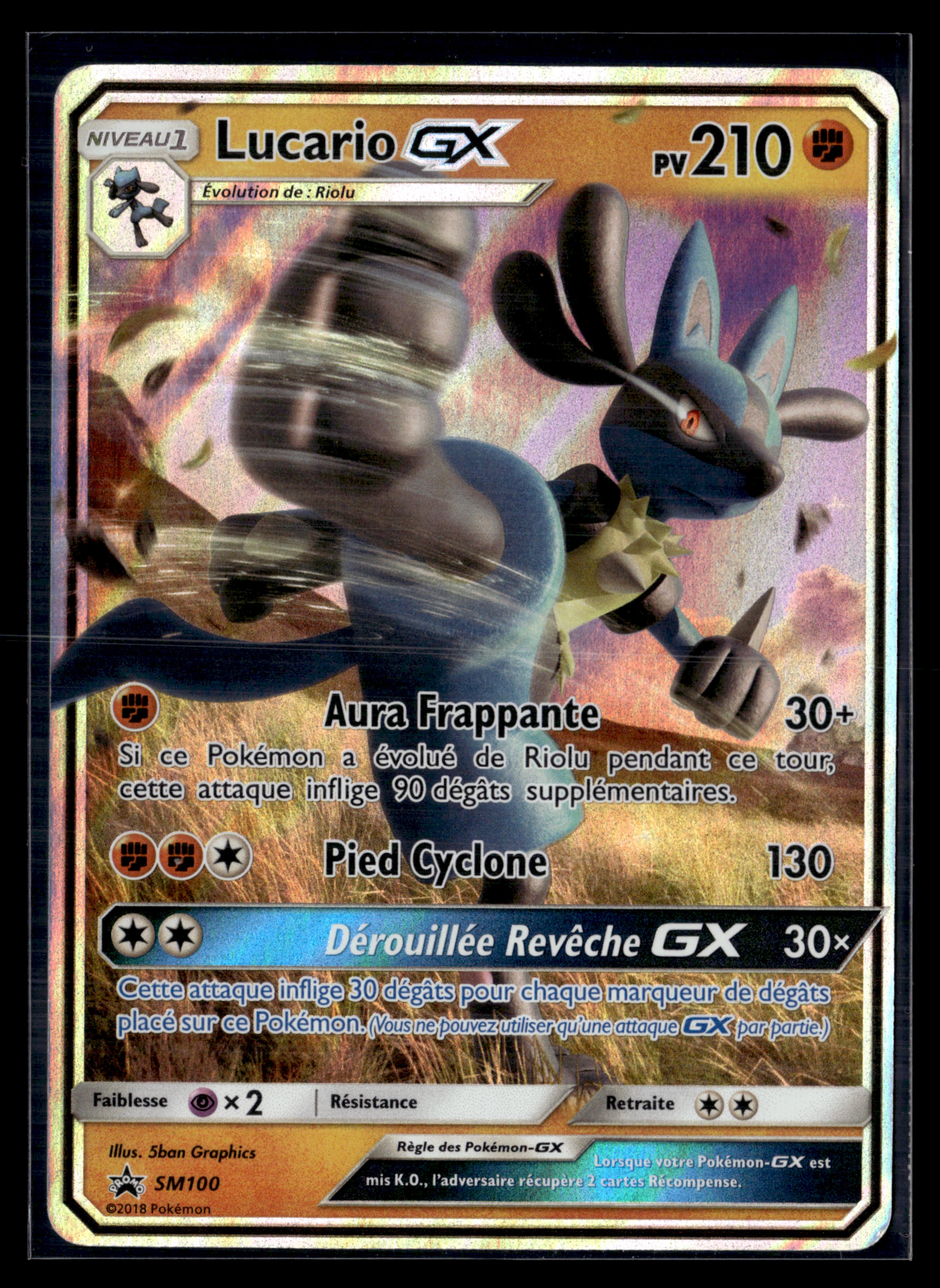 Lucario GX SM100 - Promo Soleil & Lune - EXC+