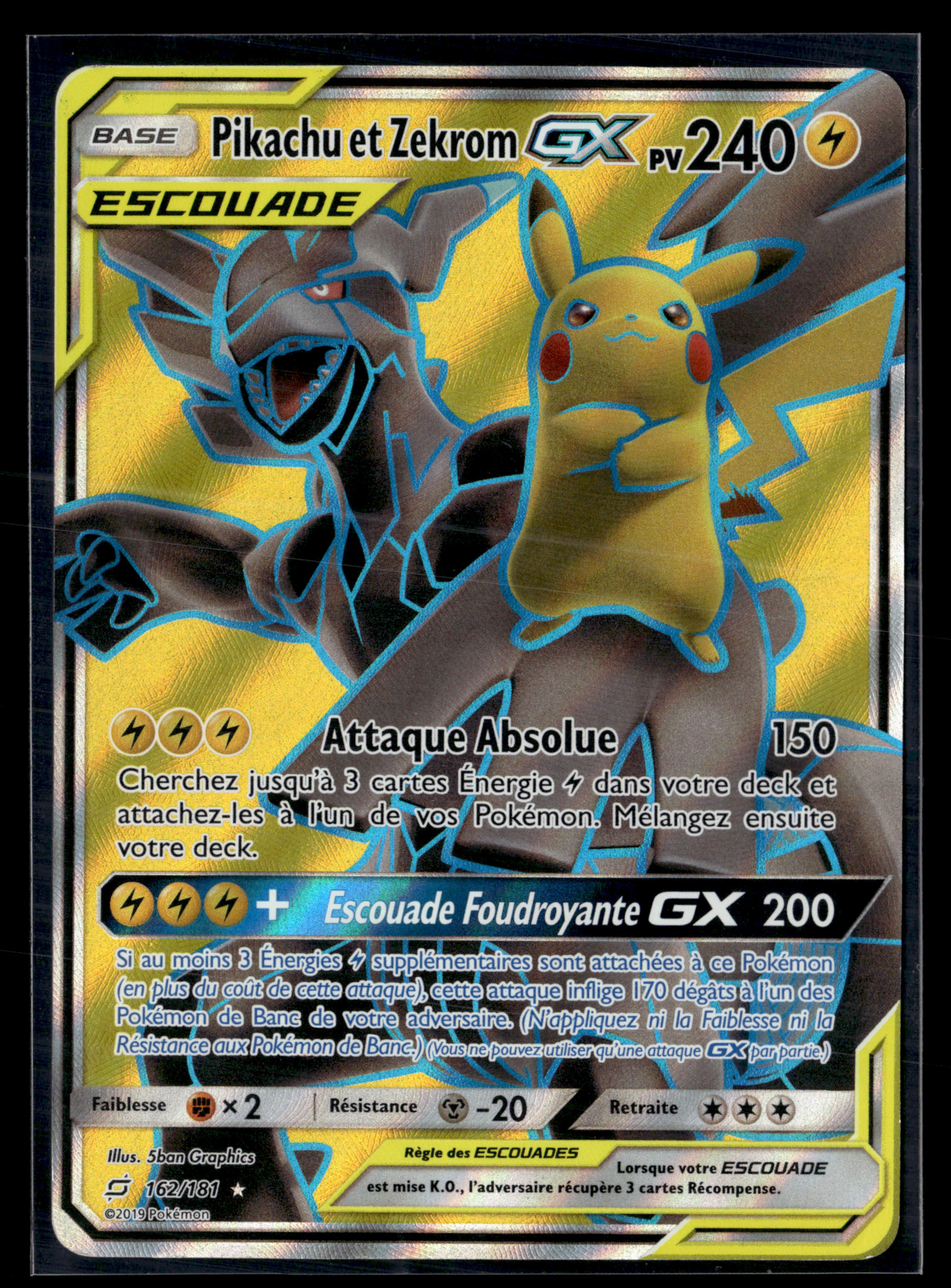 Pikachu et Zekrom 162/181 Duo de choc | EXC+