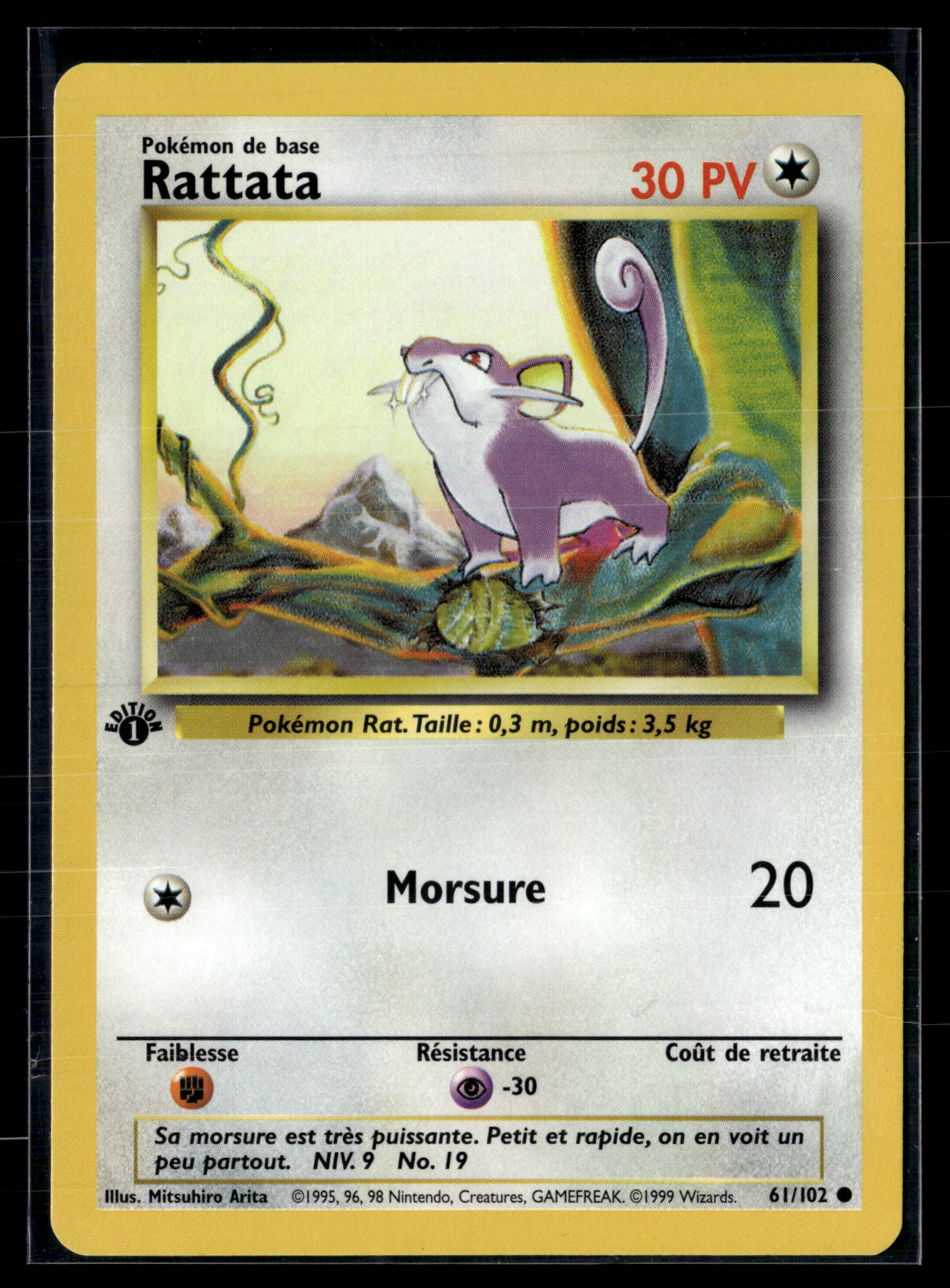 Rattata 61/102 Set de base ED1 – NM