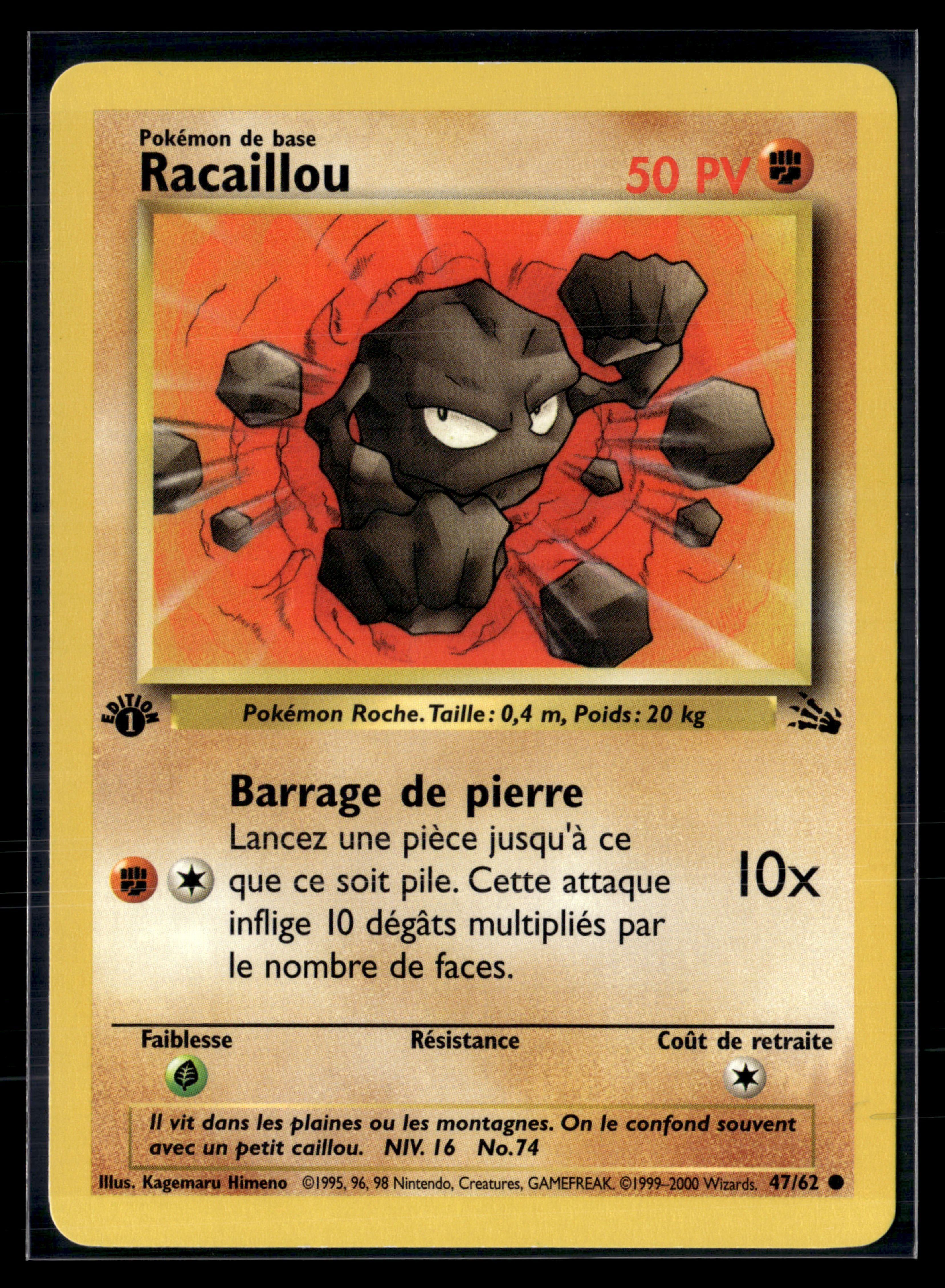 Racaillou 47/62 Fossile Ed1 – NM