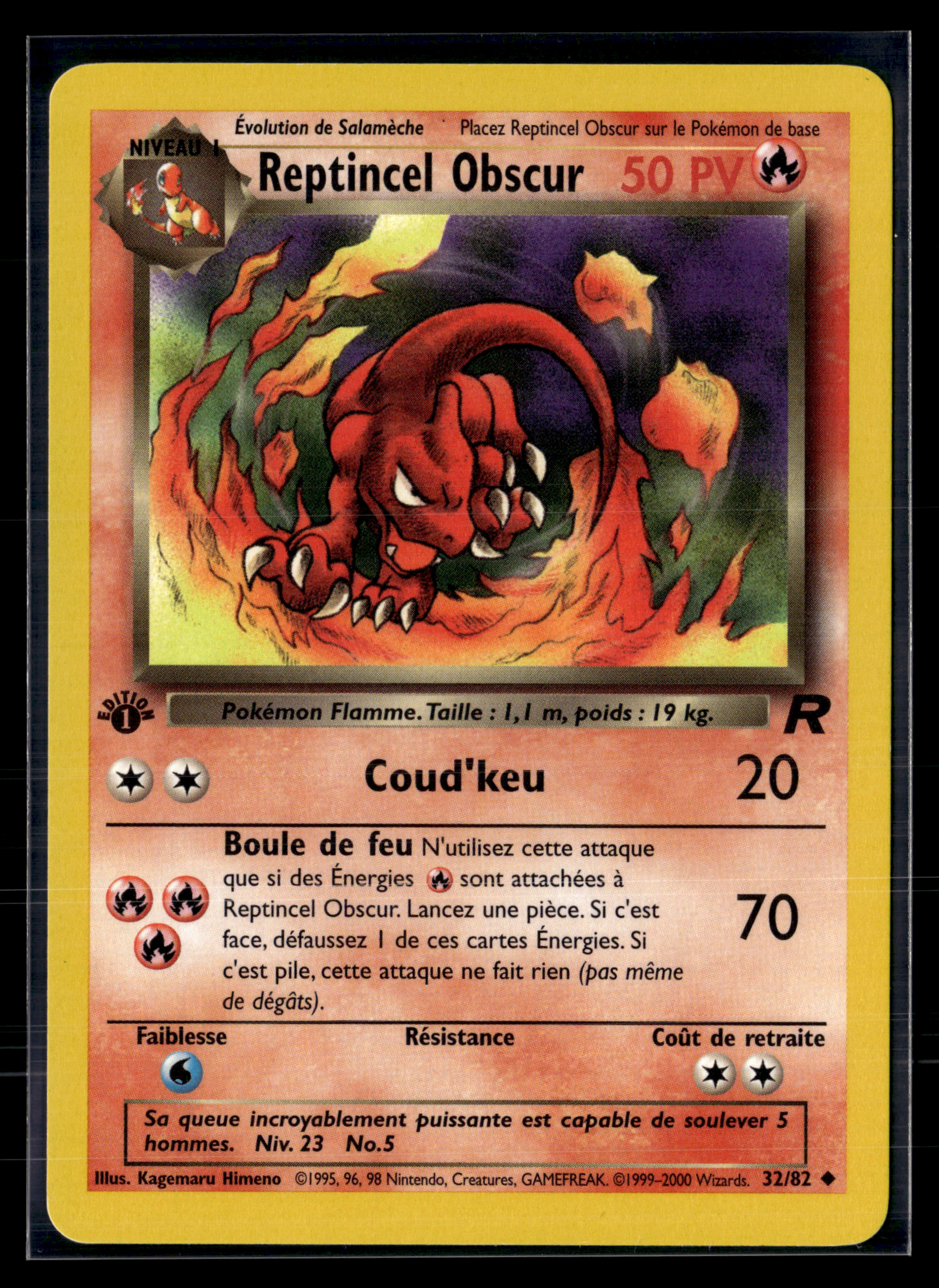 Reptincel obscur 32/82 Team Rocket ED1 – NM