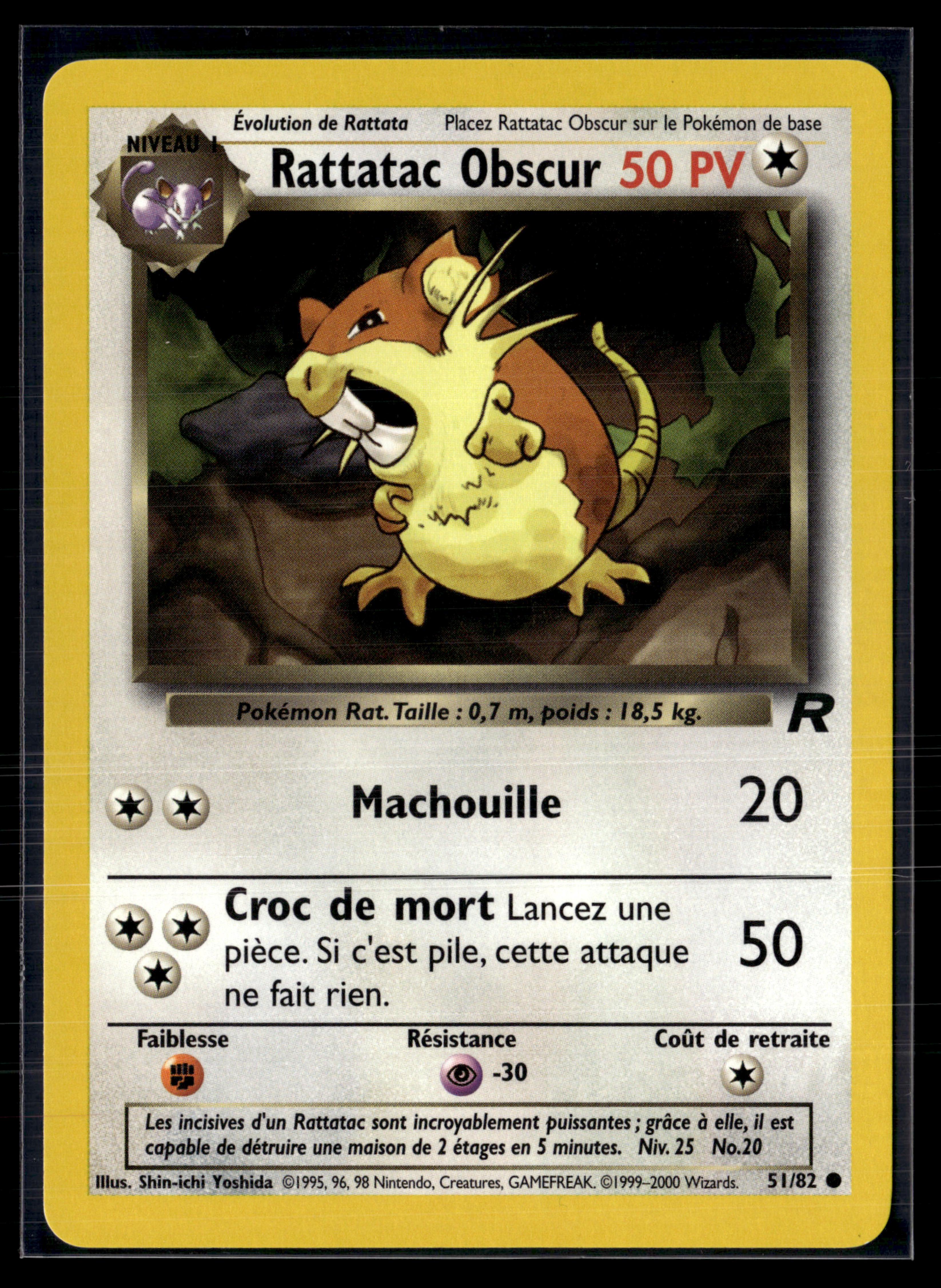Rattatac obscur 51/82 - Team Rocket - NM