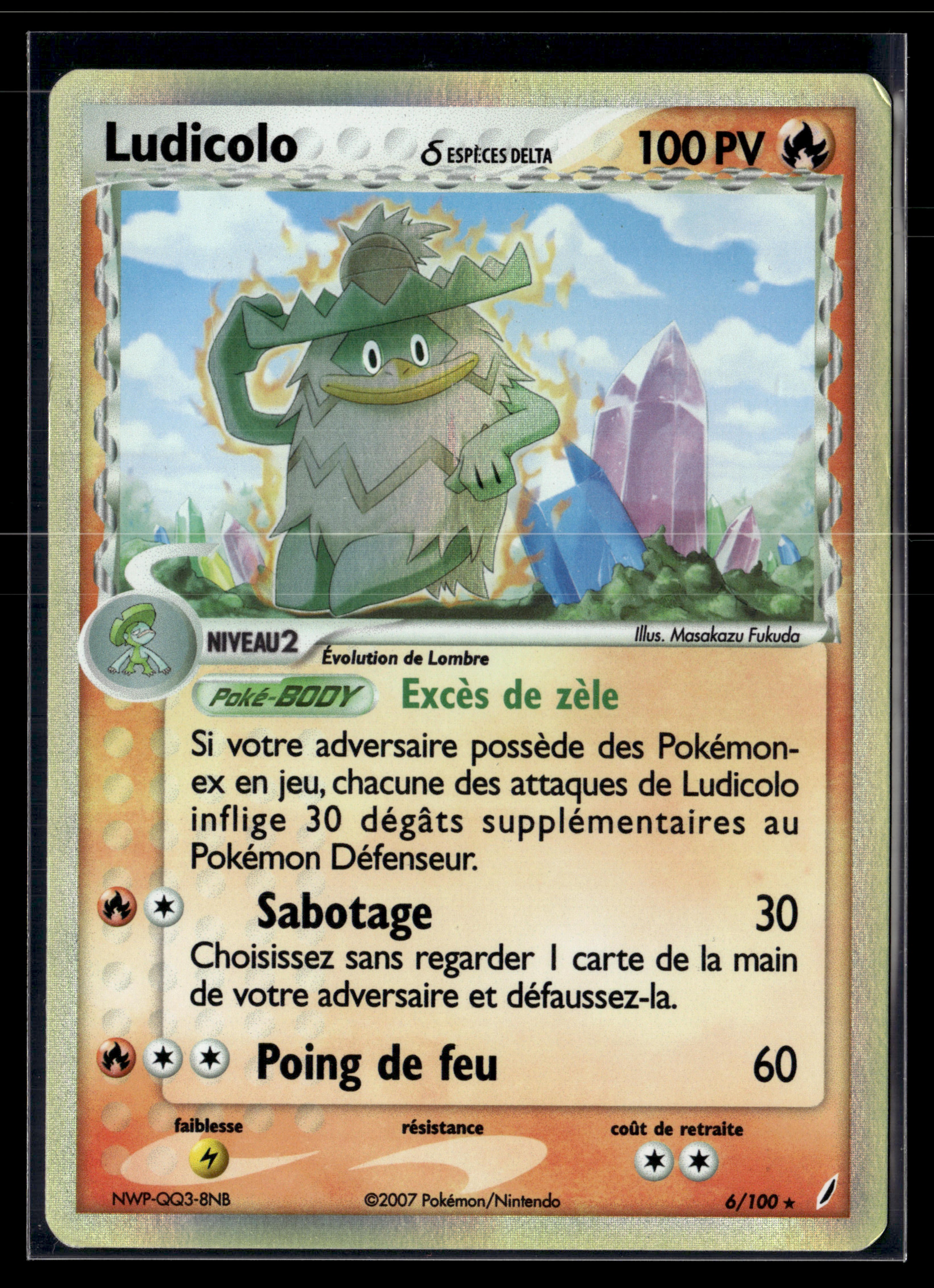 Ludicolo 6/100 Gardiens de cristal – EXC+
