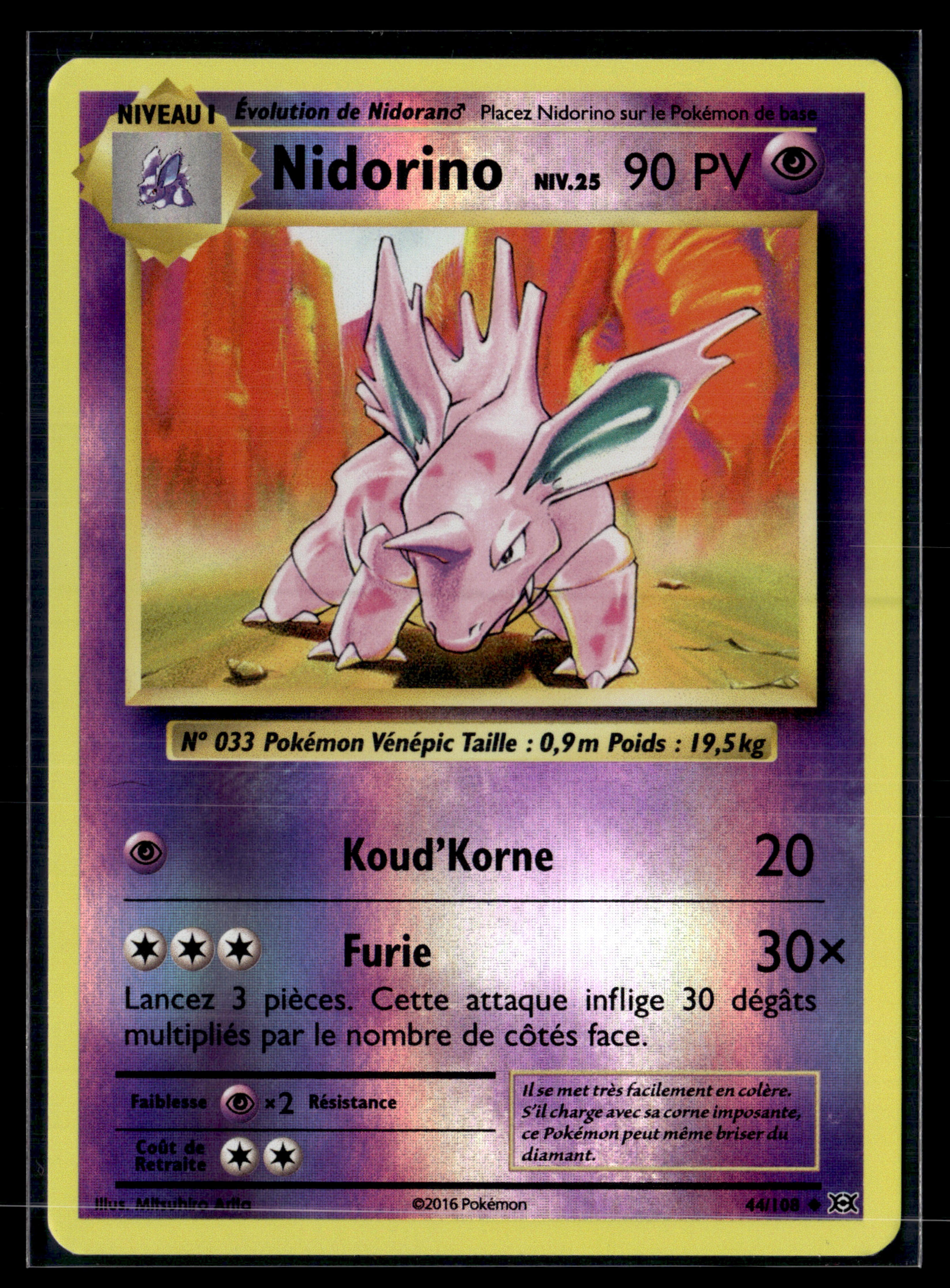 Nidorino 44/108 XY Evolutions – NM