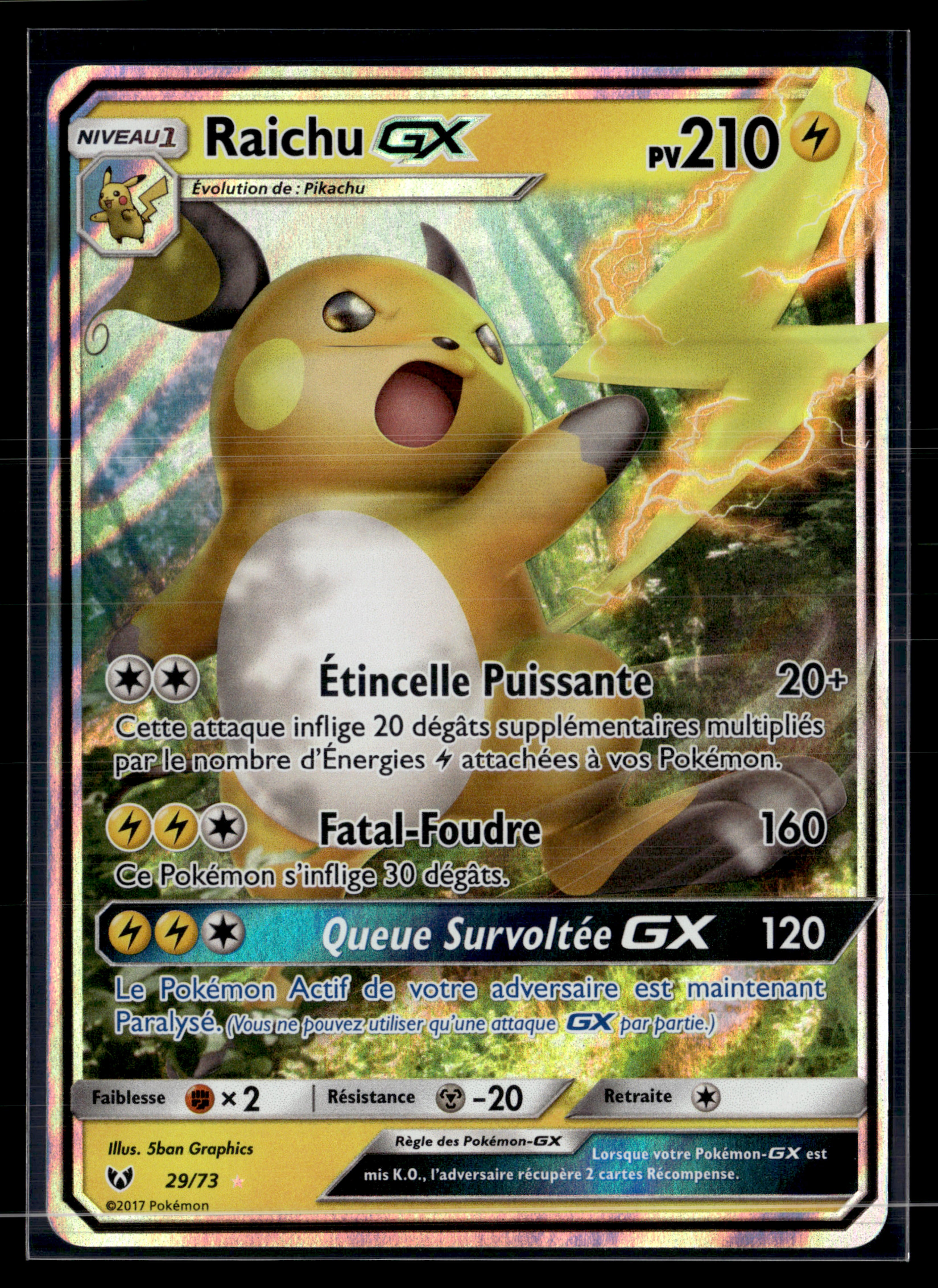 Raichu GX 29/73 Légendes brillantes NM
