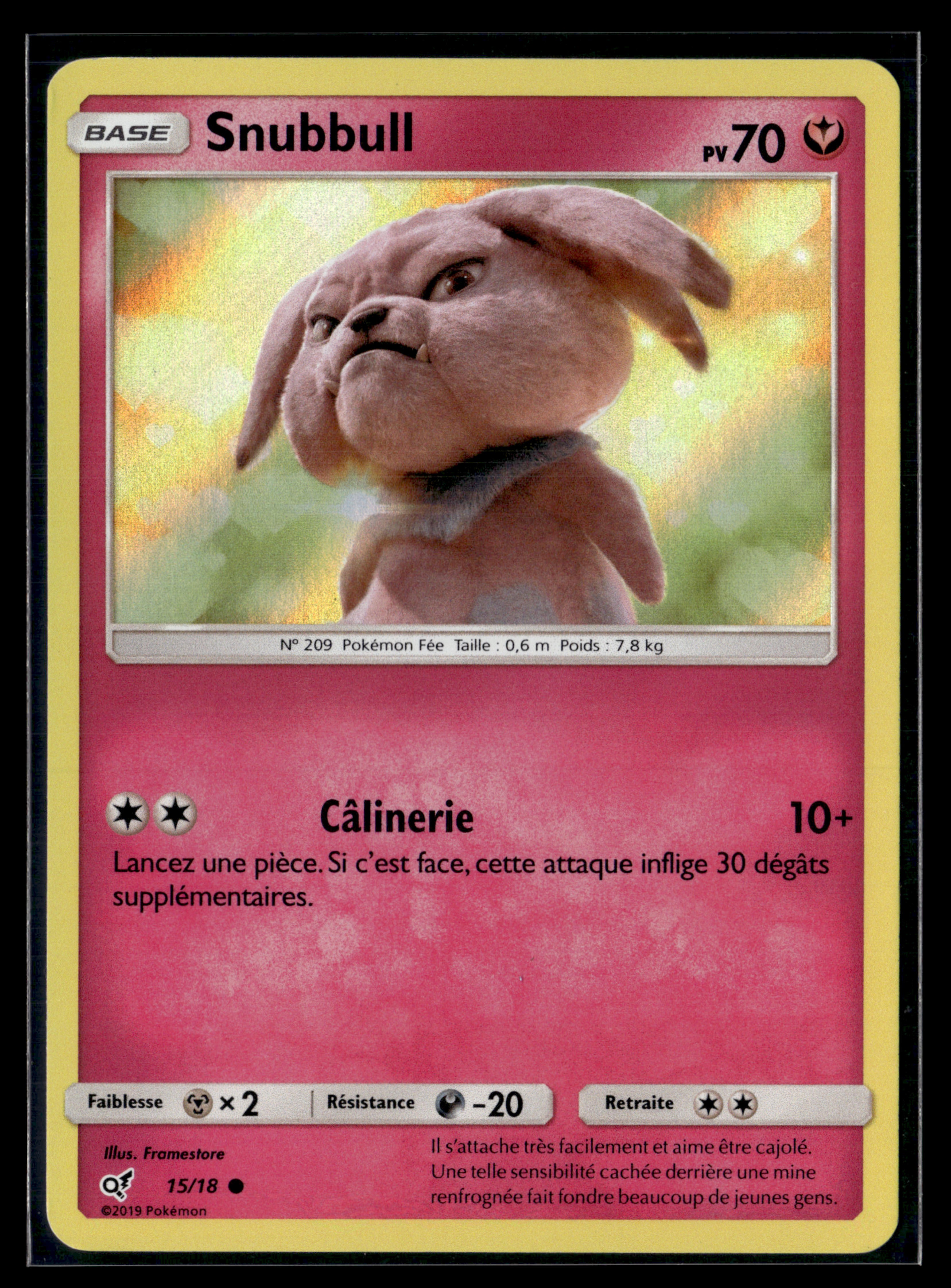 Snubull 15/18 - Détective Pikachu - NM