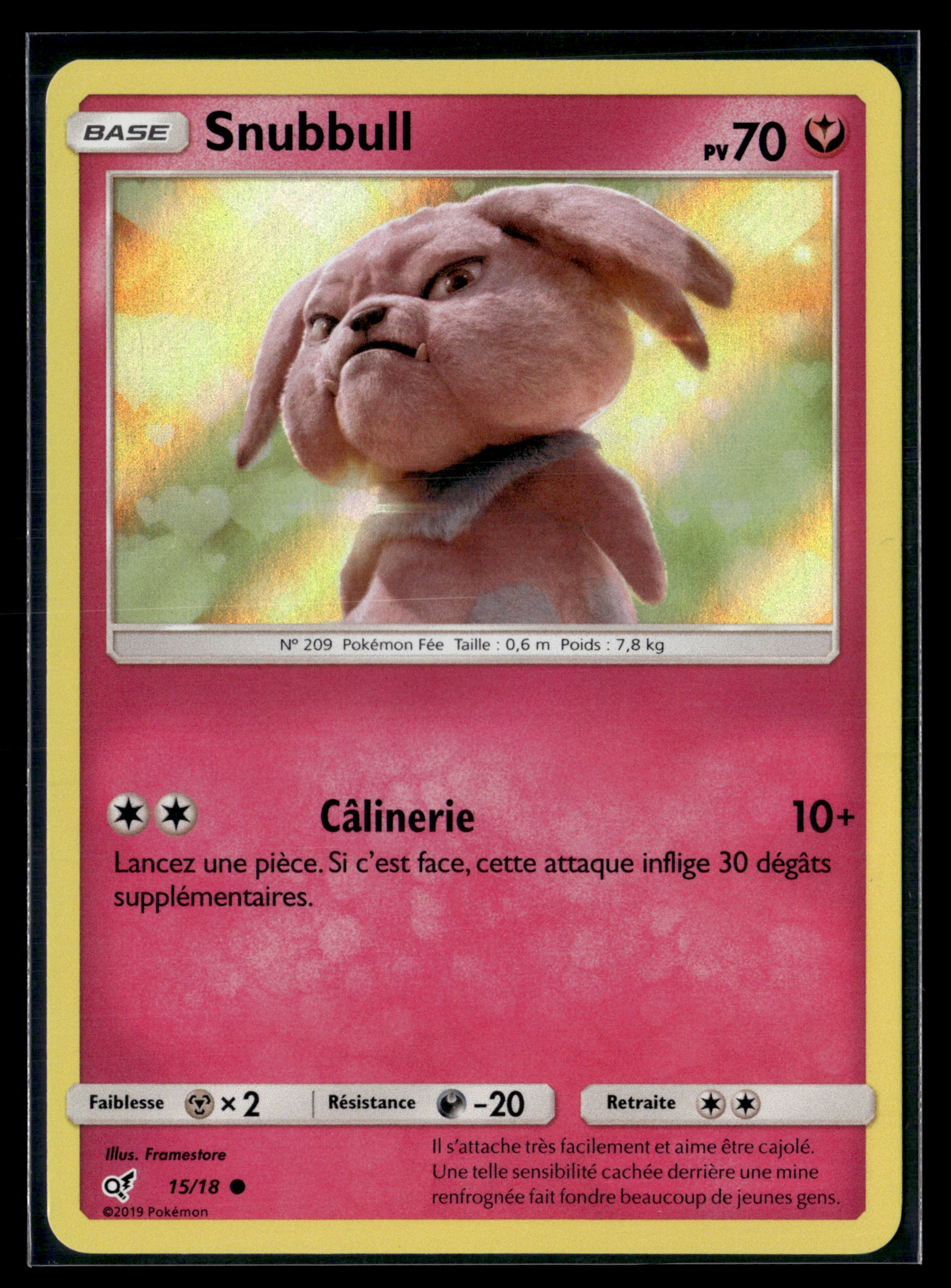 Snubull 15/18 - Détective Pikachu - NM