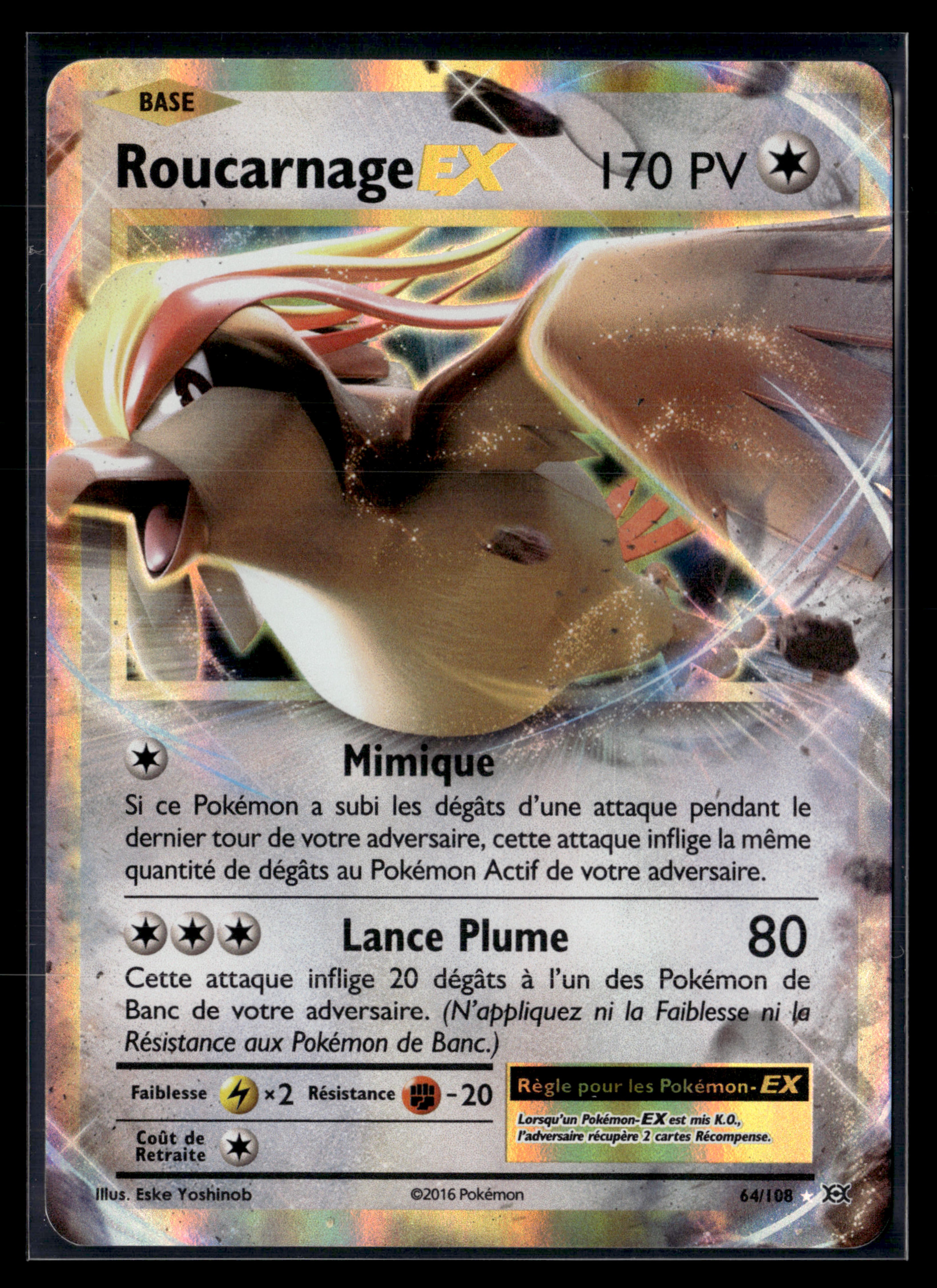 Roucarnage EX 64/108 Évolutions - NM