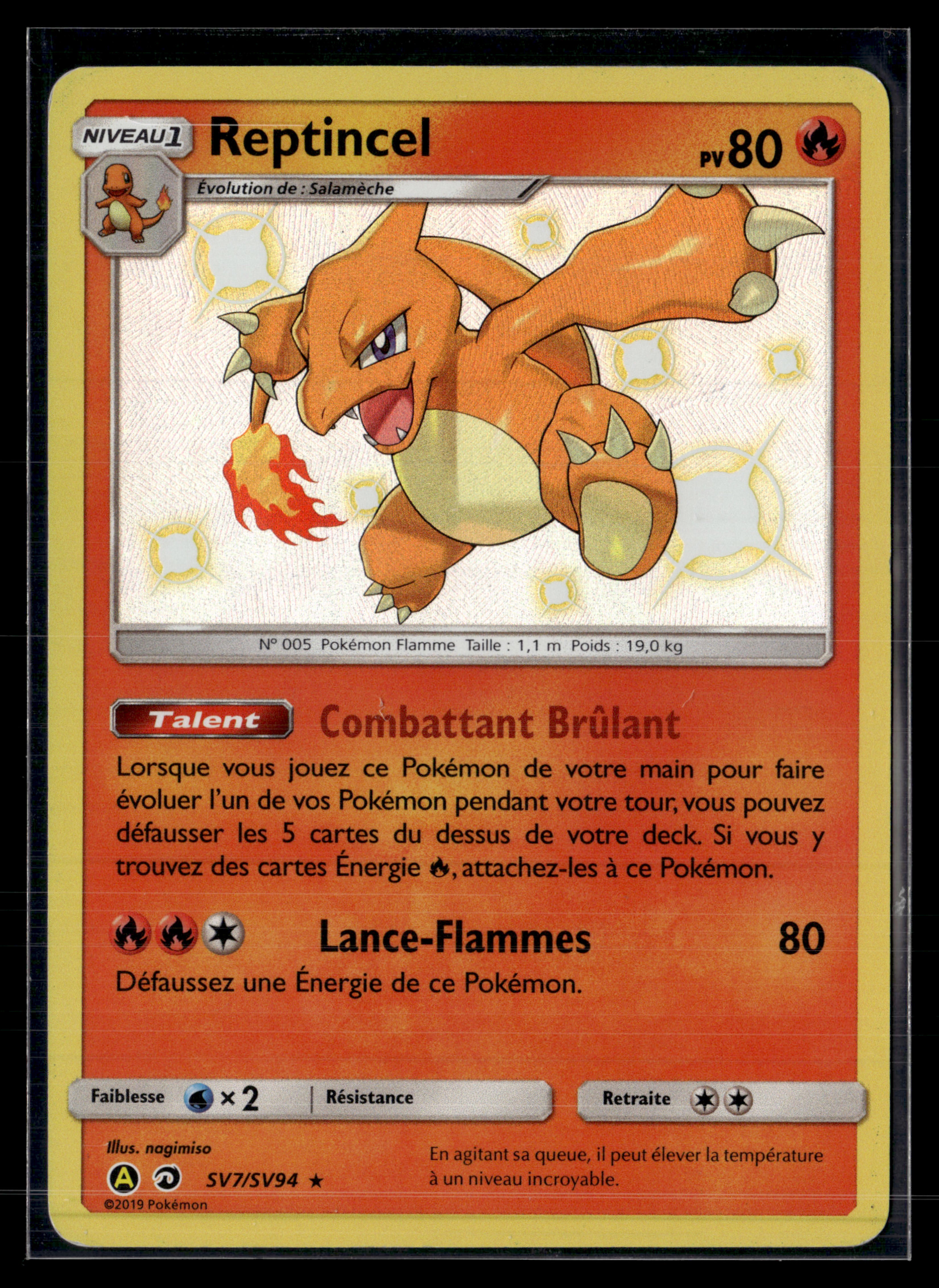 Reptincel sv7/sv94 Majesté des Dragons | EXC+