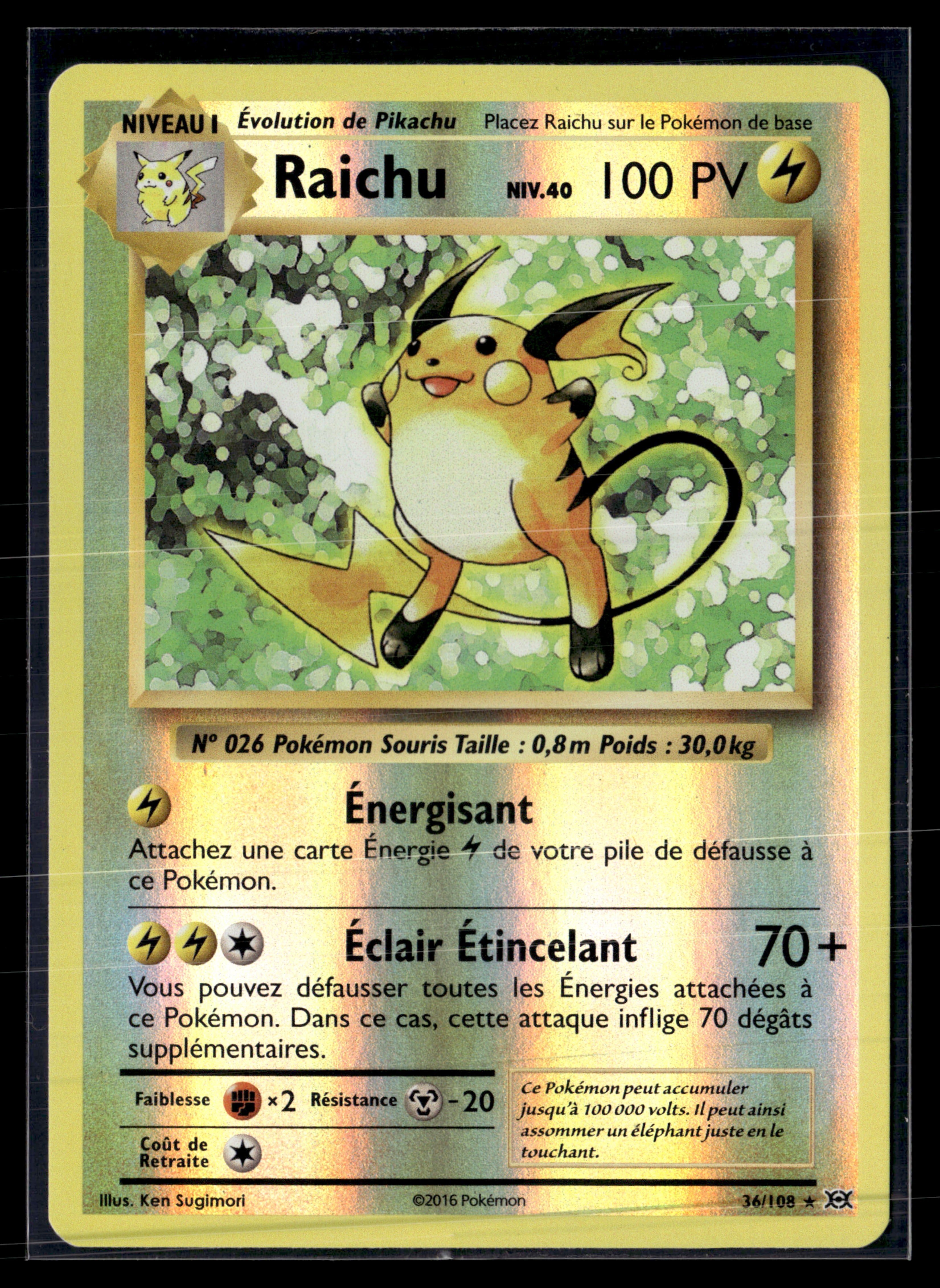 Raichu reverse 36/108 Evolution | EXC+
