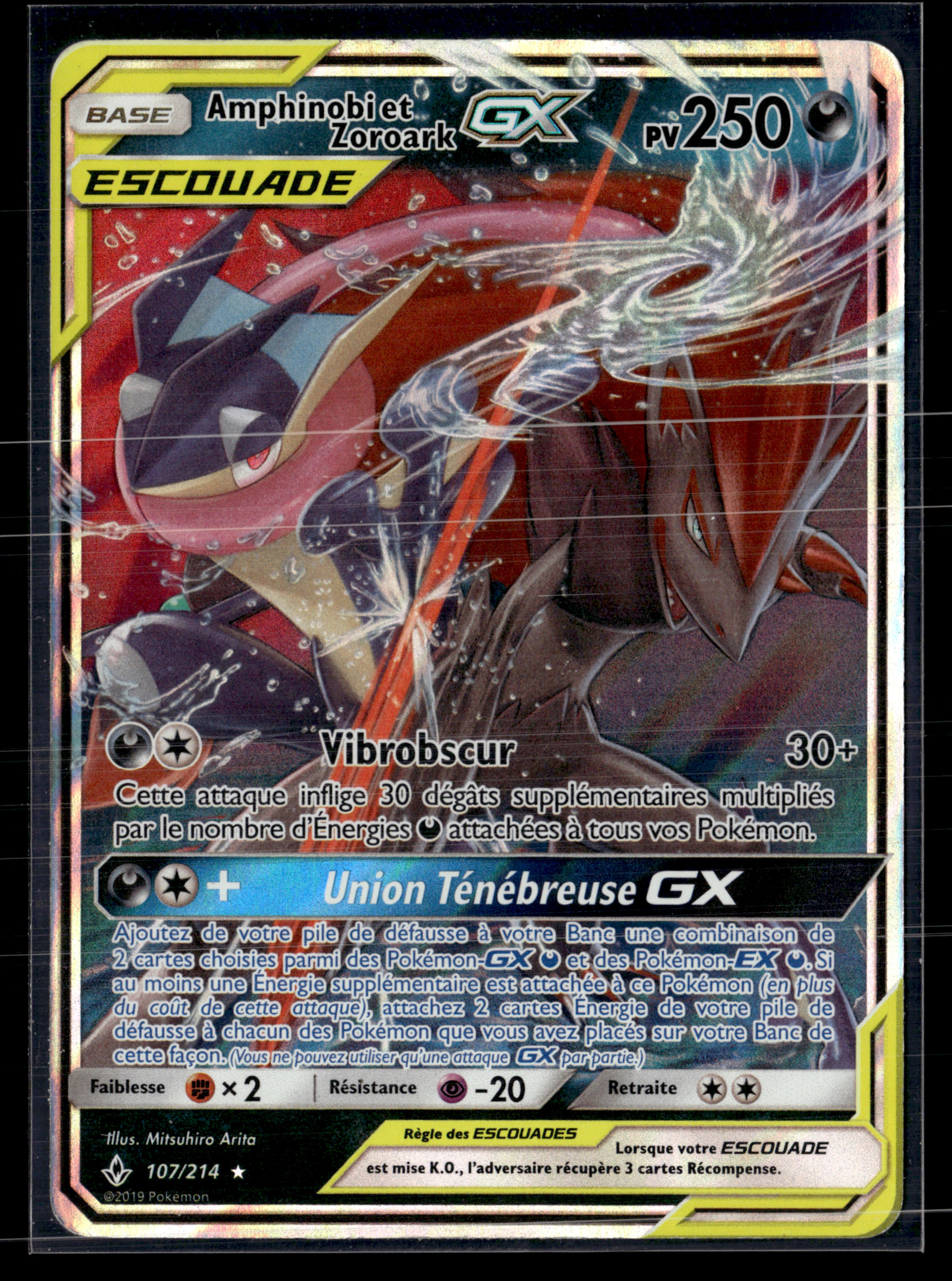 Amphinobi et Zoroark GX 107/214 Alliance Infaillible | TBE+