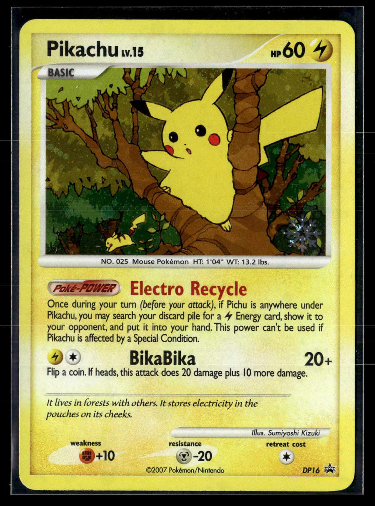 Pikachu DP16 Promo black star (US)| EXC+