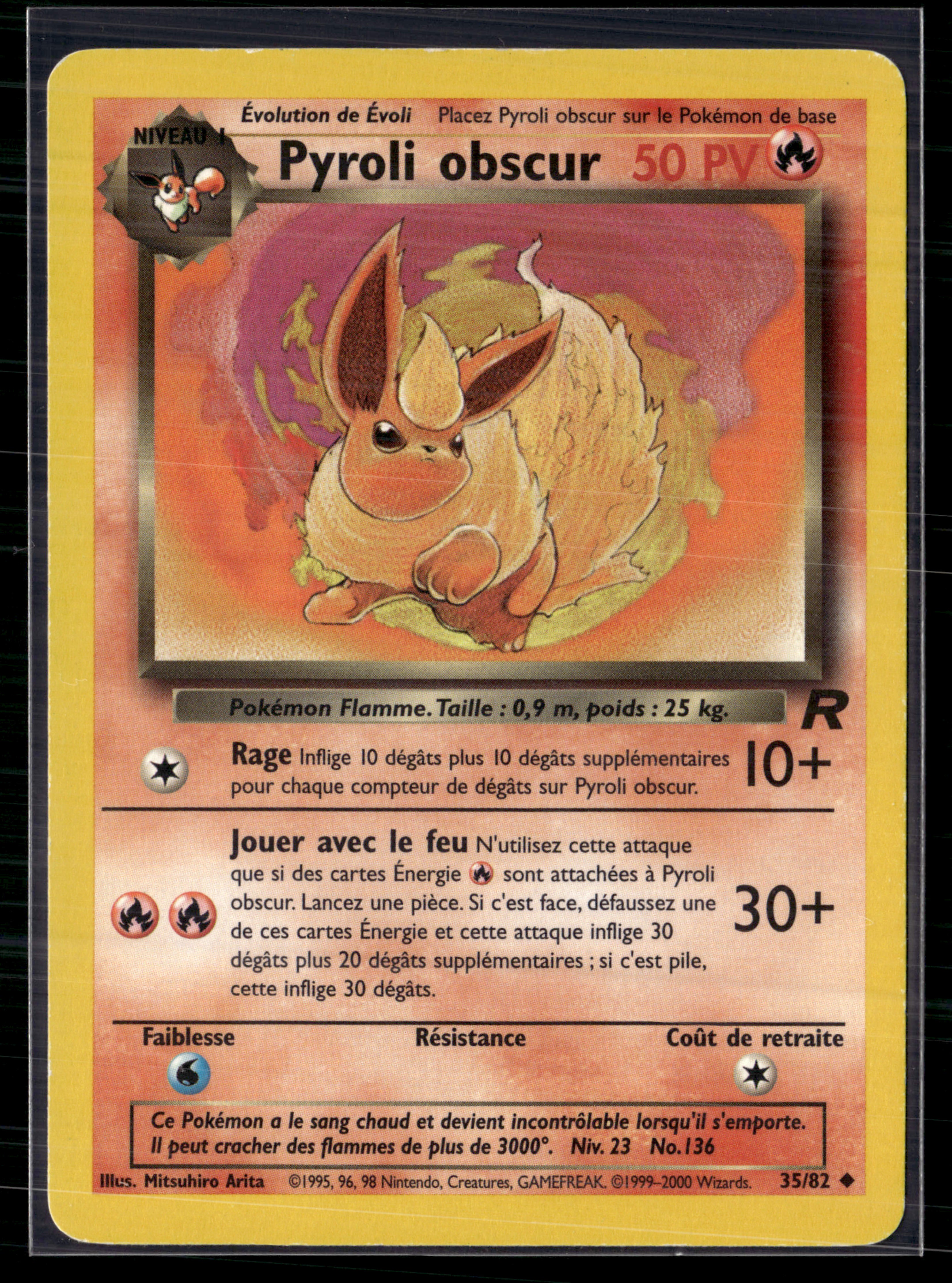 Pyroli obscur 35/82 Team Rocket - Exc