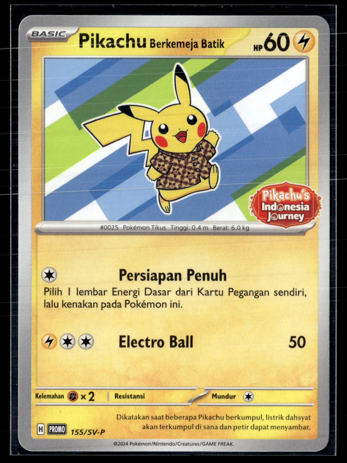 Pikachu Berkejmeja Batik 155/SV-P