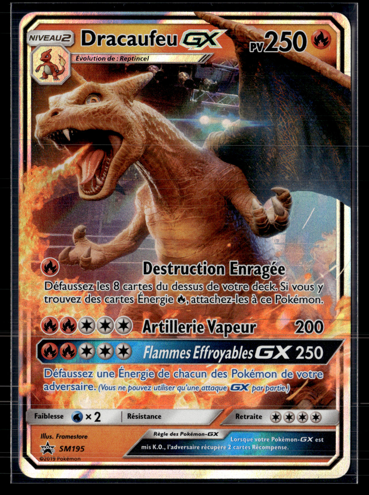 Dracaufeu GX SM195 - Promo Soleil & Lune | NM