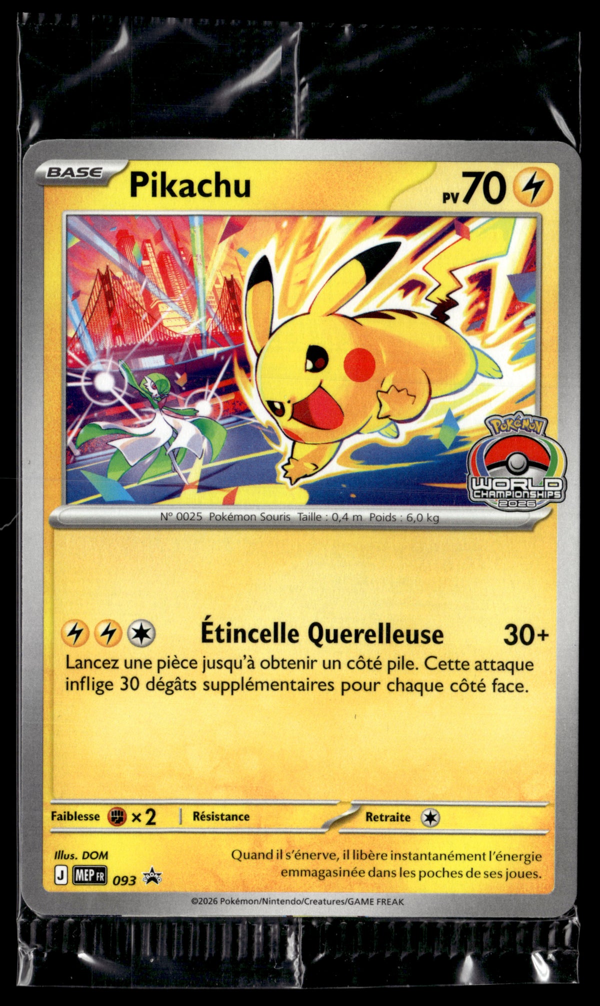 Pikachu MEP 093 World Champoinships (scellé)