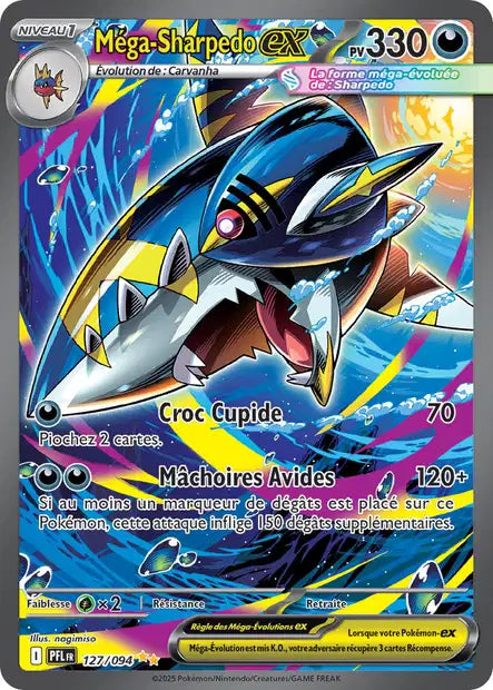 Méga-Sharpedo ex 127/094 - Flammes Fantasmagoriques
