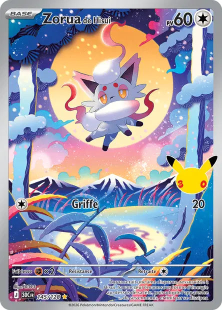 Zorua de Hisui 145/128 30ème anniversaire
