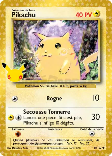 Pikachu 058/102 30ème anniversaire