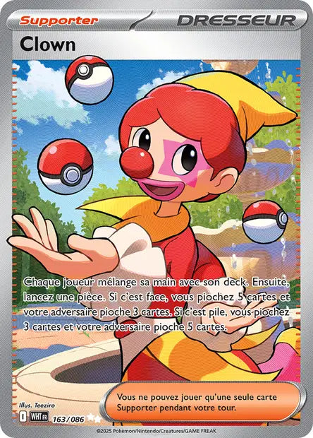 Clown 163/086  - Flamme blanche