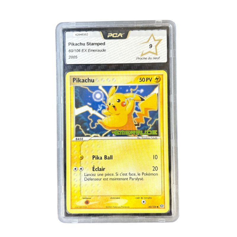 Pikachu stamped 60/106 – Ex Émeraude
