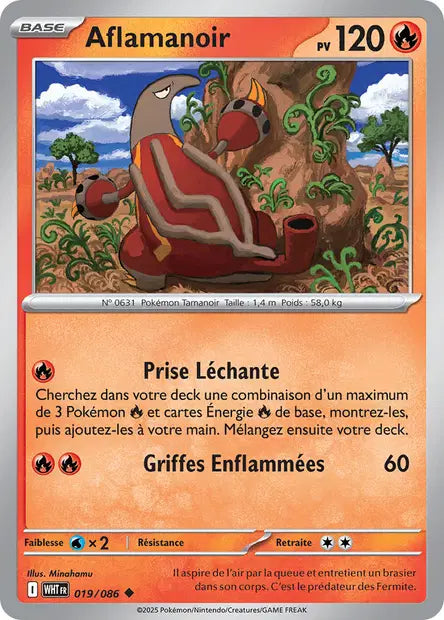 Aflamanoir 019/086  Pokeball - Flamme blanche
