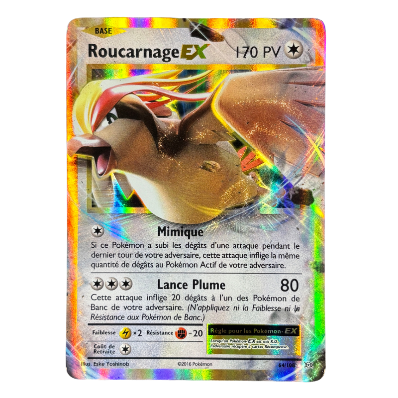 Roucarnage EX 44/108 - Évolutions