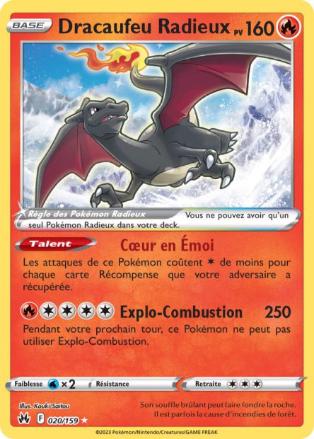 Dracaufeu Radieux 020/159 - Zénith Suprême