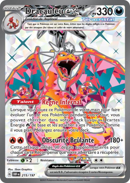 Dracaufeu-ex 215/197 - Flammes Obsidiennes