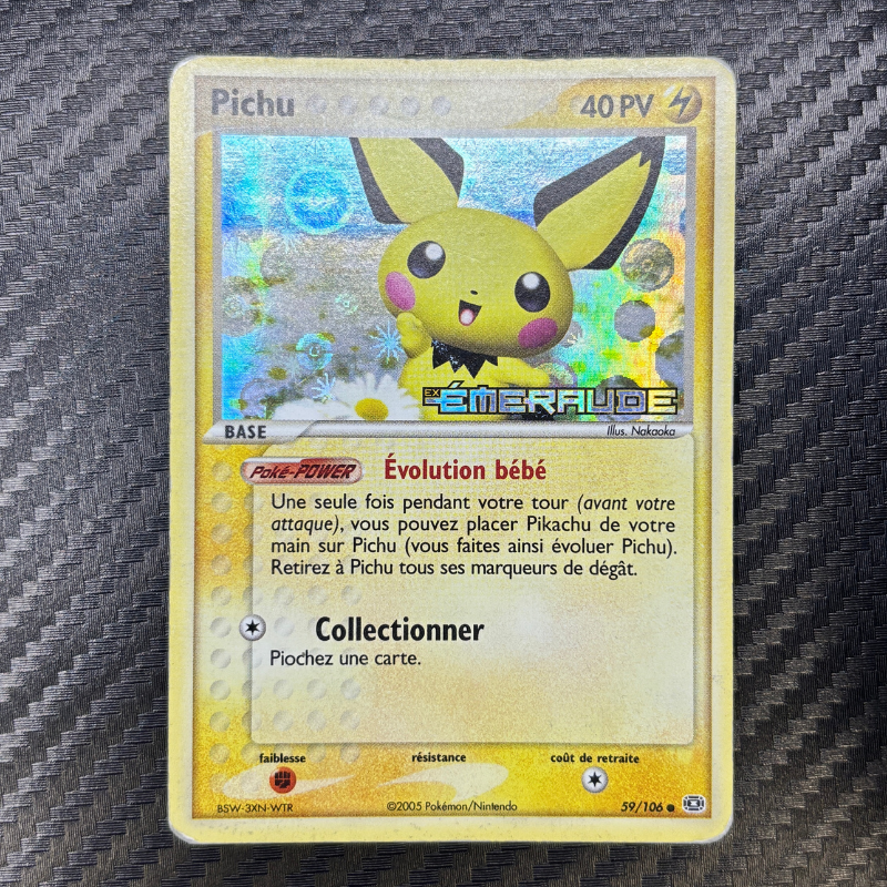 Pichu 59/106 reverse  - Emeraude  - TBE+