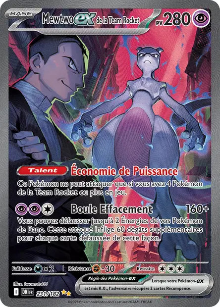 Mewtwo ex de la Team Rocket 231/182 - Rivalités Destinées