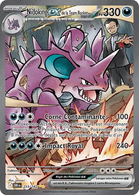 Nidoking ex de la Team Rocket 233/182 - Rivalités Destinées