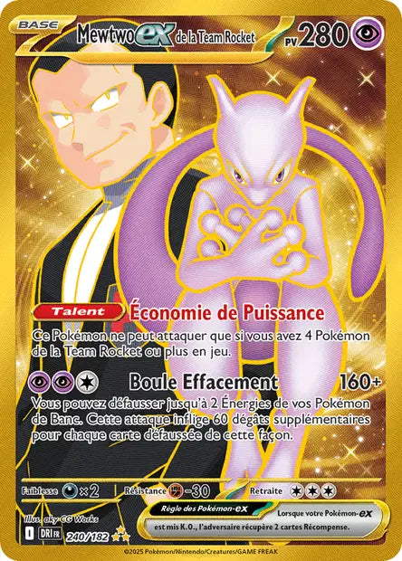 Mewtwo ex de la Team Rocket 240/182 - Rivalités Destinées