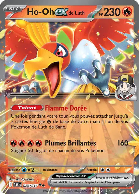Ho-Oh ex de Luth 026/217 Héros Transcendants