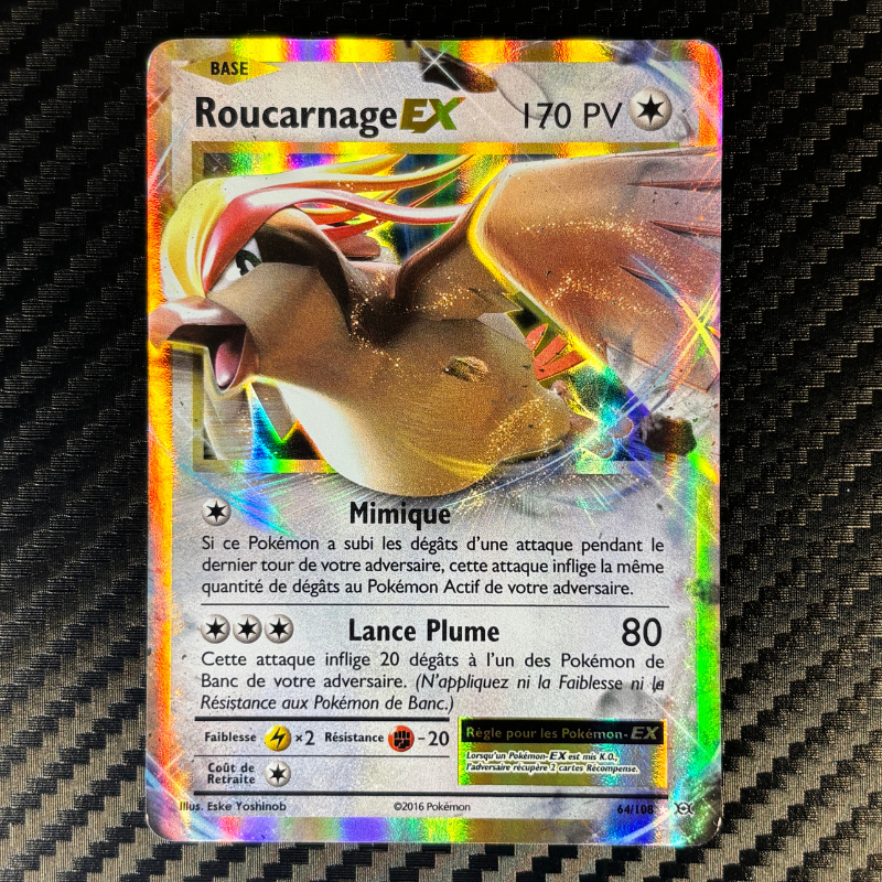 Roucarnage EX 44/108 - Évolutions