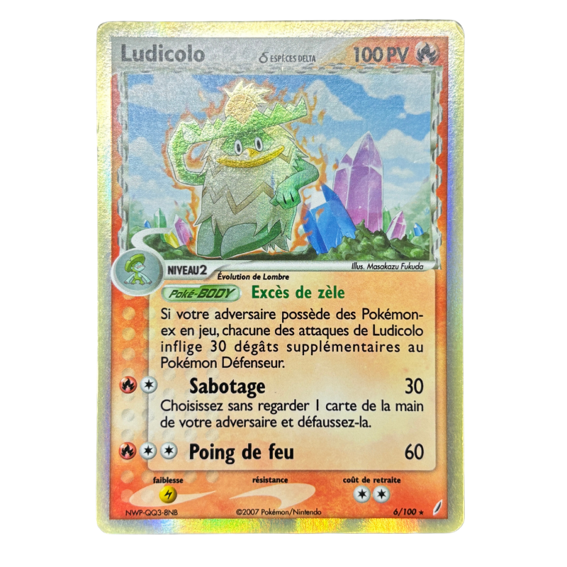 Ludicolo 6/100 - Gardiens de Cristal - EXC