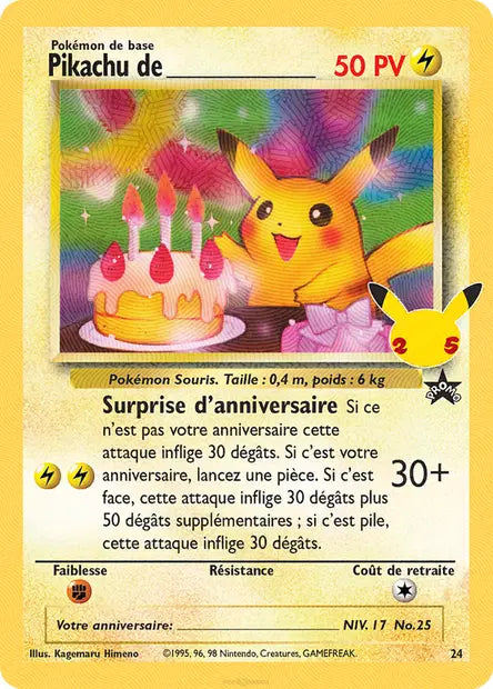 Pikachu de _____ 24 - Célébrations
