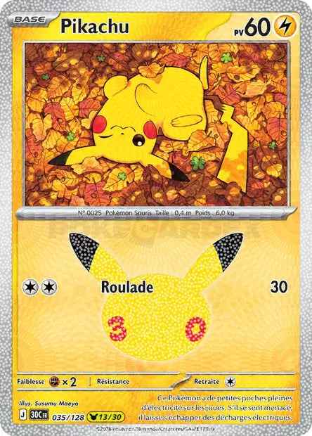 Pikachu 035/128 30ème anniversaire