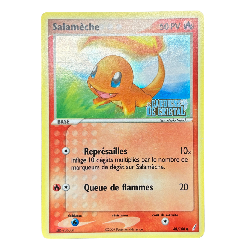 Salamèche 48/100 - Gardiens de Cristal - EXC+
