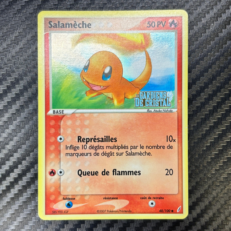 Salamèche 48/100 - Gardiens de Cristal - EXC+