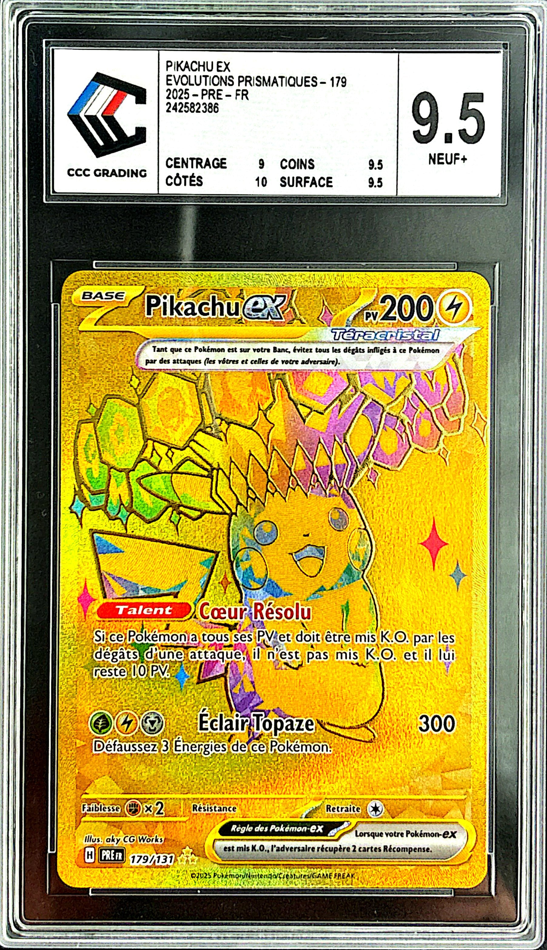 Pikachu EX 179/131 CCC 9.5