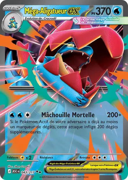 Méga-Aligatueur ex 043/217 Héros Transcendants
