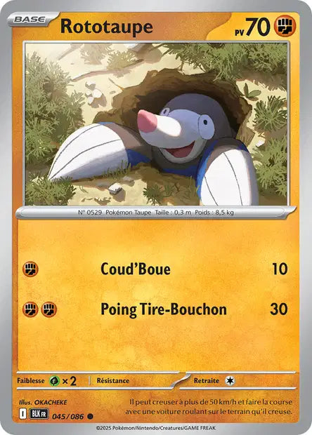 Rototaupe 045/086 Foudre Noire – Pokeball