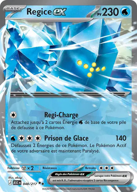 Regice ex 048/217 Héros Transcendants