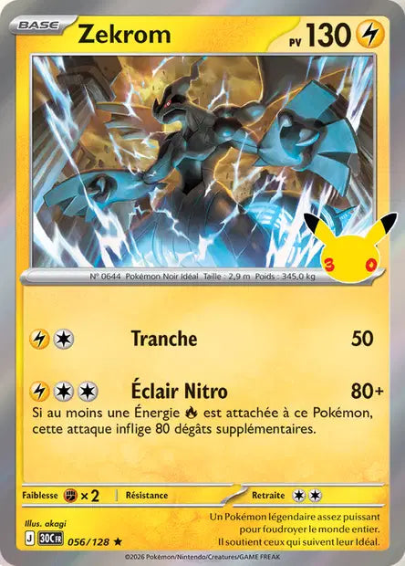 Zekrom 056/128 30ème anniversaire